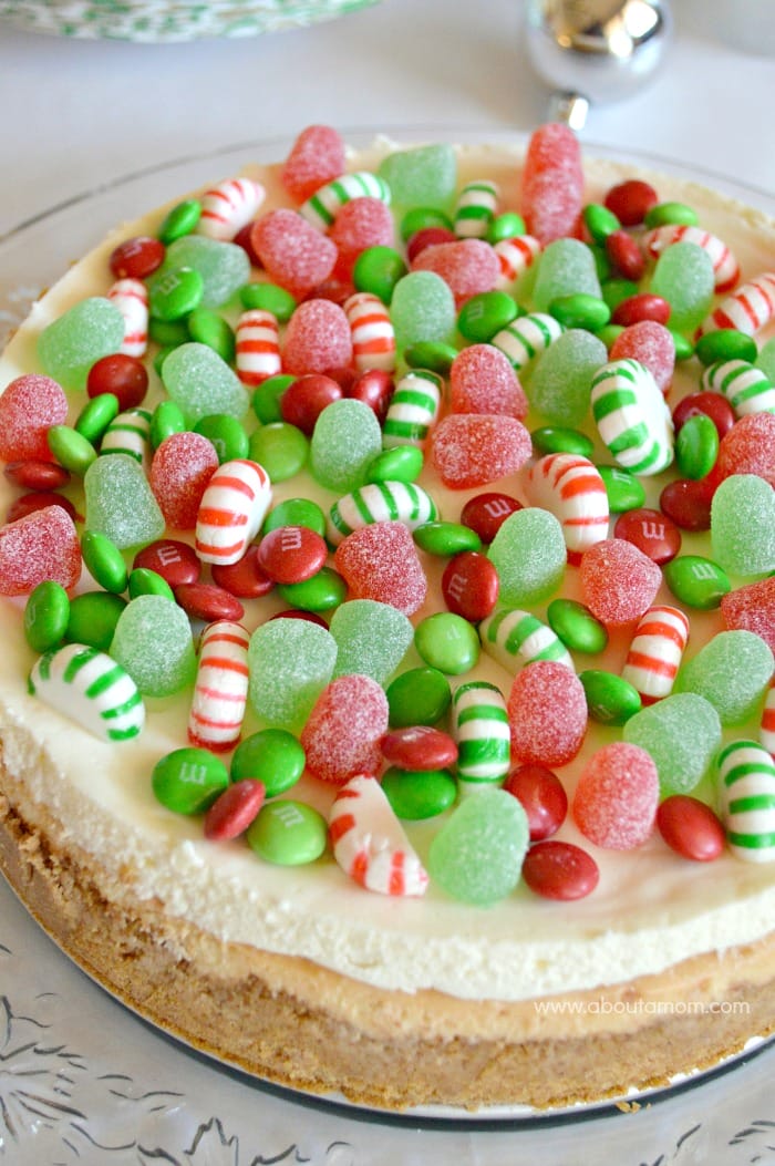 Festive Christmas Candy Cheesecake