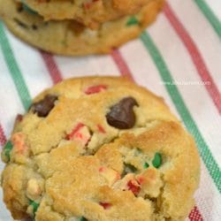 Peppermint Chocolate Chip Christmas Cookies