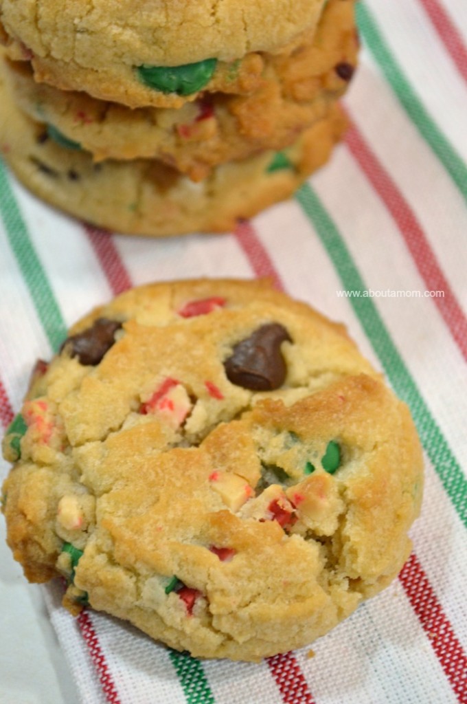 Peppermint Chocolate Chip Christmas Cookies