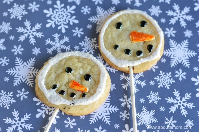 Snowman Cookie Pops