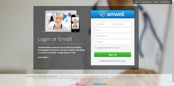 Feel like you don't have time to visit your doctor? The convenience of an Amwell online doctor visit can't be beat! You can meet with a doctor via your PC or your smartphone or tablet by downloading an app. You can have a doctor appointment from virtually anywhere!