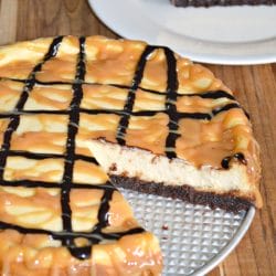 A wonderfully decadent Brownie Caramel Cheesecake recipe.
