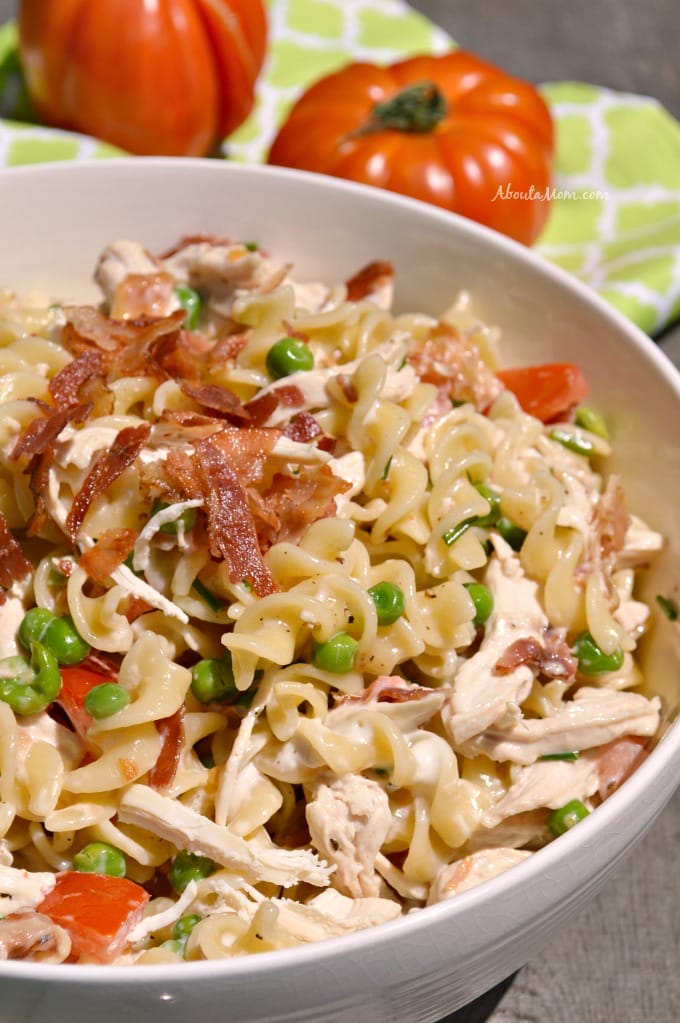 Bacon Chicken Ranch Pasta Salad is a simple and hearty recipe that will fast become a regular part of your meal planning. You can serve this pasta salad as a side dish or as a complete meal.