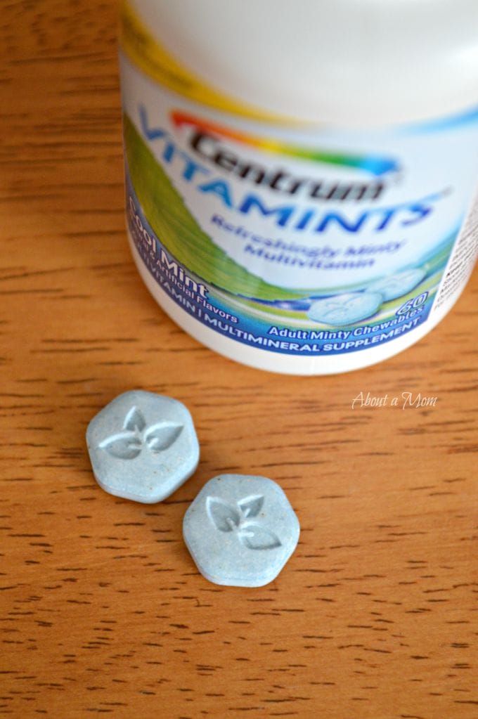 Centrum VitaMints 3A good multivitamin will help fill daily nutrition gaps in your diet. Centrum® VitaMints® is a complete multivitamin that includes key nutrients—like B Vitamins, and Vitamins C & E— to help fill nutritional gaps and support your energy, immunity and metabolism.