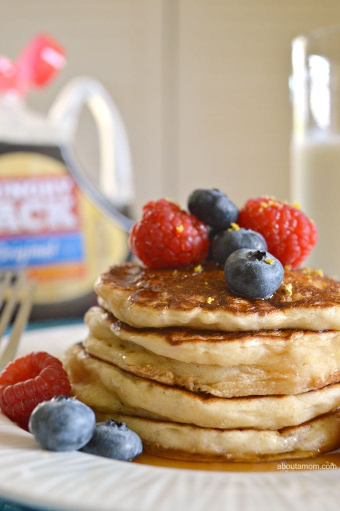 Lemony Pancakes with Berries