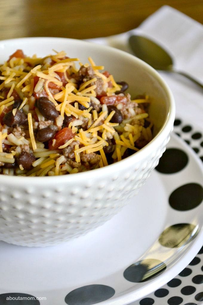 One Pot Meals - Beefy Black Beans and Rice