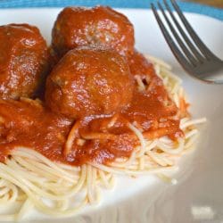 Spaghetti with Oven Baked Meatballs