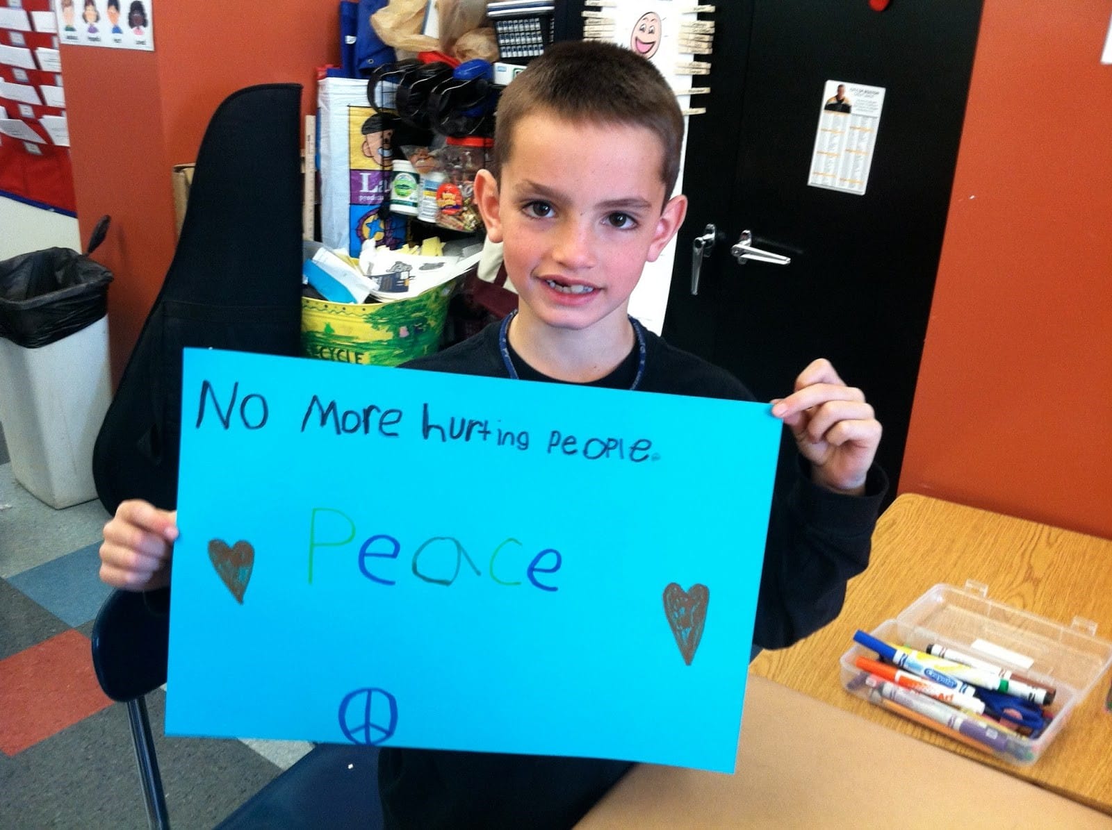 The Martin Richard Bridge Builder campaign is intended to continue spreading Martin’s belief of bringing people together by challenging kids, teens and families across the country to spread peace through service projects or simple acts of kindness.