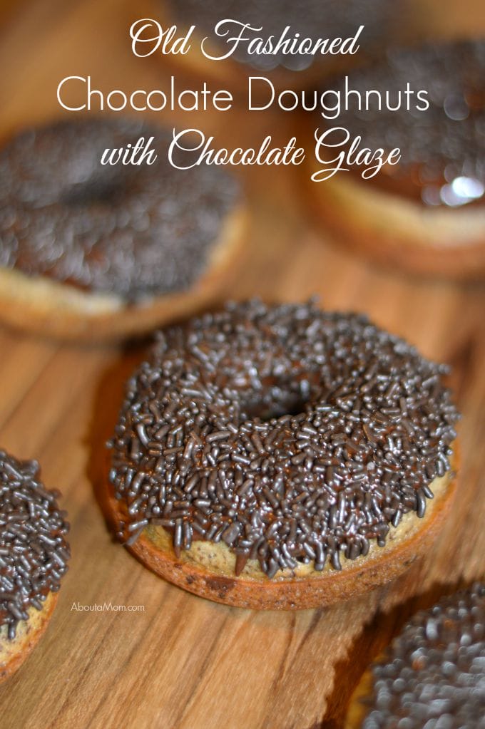 If you like chocolate, you're going to love these old fashioned baked chocolate doughnuts with chocolate glaze and sprinkles. They couldn't be any simpler to make.