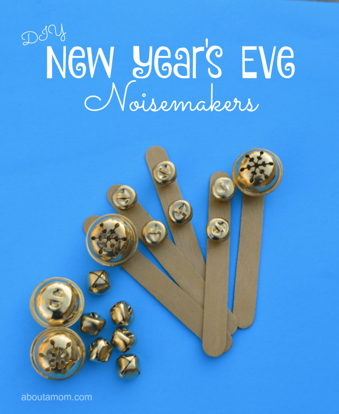DIY New Year's Eve noisemakers for kids