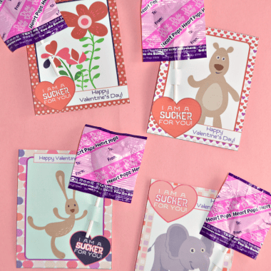 I'm a Sucker for You Printable Valentines for Kids