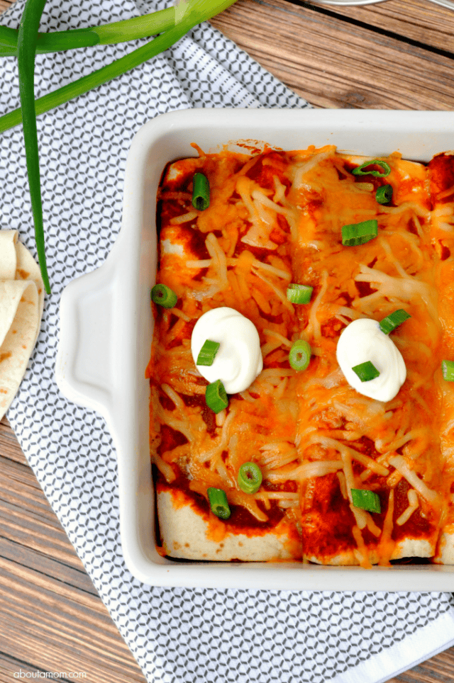 Chicken and Black Bean Enchiladas About a Mom