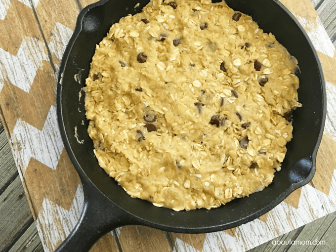 Oatmeal Chocolate Chip Cast Iron Skillet Cookie Recipe