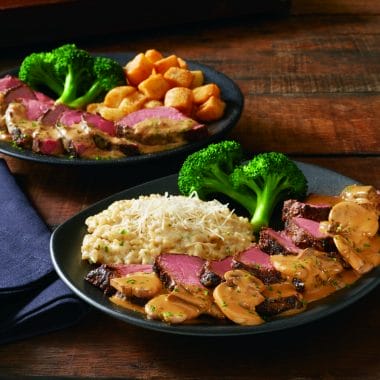 Brave the cold and head out to try the new choices at Outback Steakhouse like slow roasted sirloin with a savory sauce. Delicious new side items too.