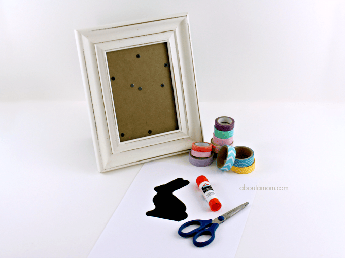 Easter Bunny Silhouette DIY Home Decor Project Supplies