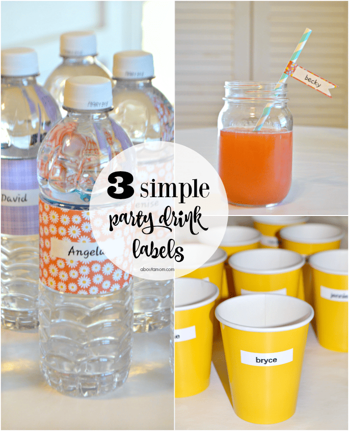 3 Simple DIY Party Drink Labels