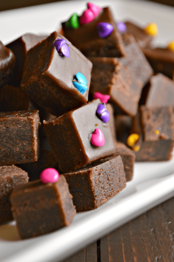 Cosmic Brownies cut into pieces
