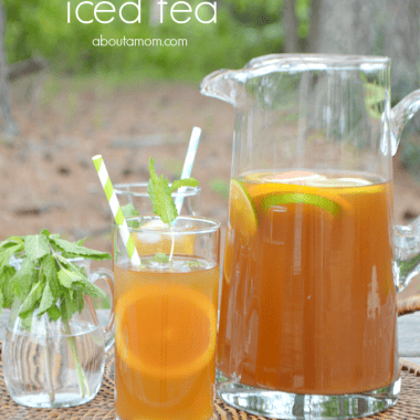 Sweet Citrus Mint Iced Tea is a refreshing summer beverage. Oranges, lemons, limes and mint upgrade this southern classic.