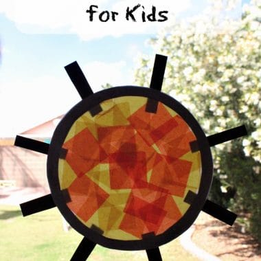 Tissue Paper Stained Glass Art for Kids