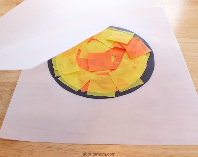 Tissue Paper Stained Glass Art for Kids, velum