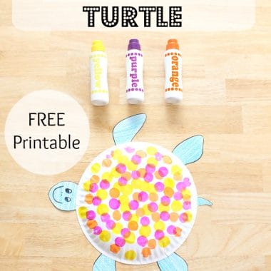 paper plate turtle craft