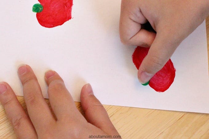 DIY Apple Stamp Craft for Kids
