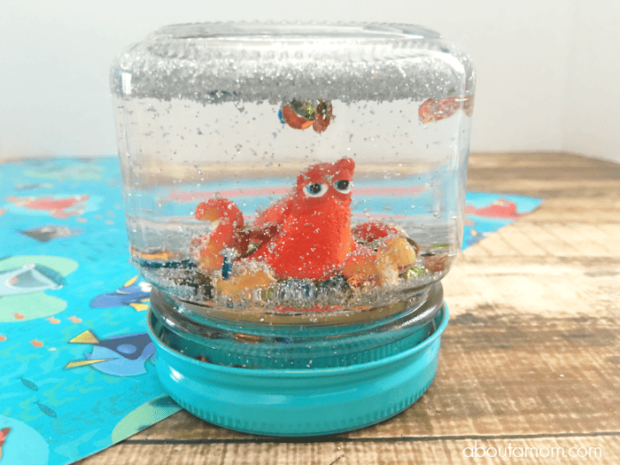 DIY Glitter Globe Featuring Hank from Finding Dory