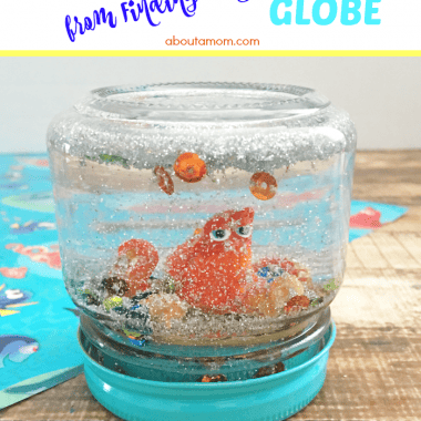 DIY Glitter Globe featuring Hank from Finding Dory