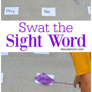 This sight word activity is a fun learning activity that also provides grow motor activity for kids.