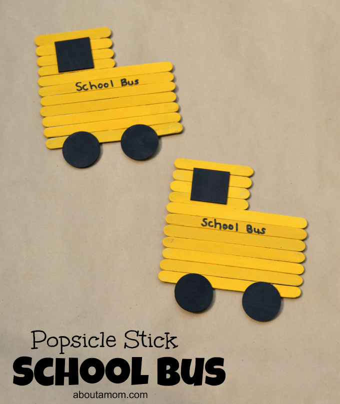 Get the kids excited about going back to school with this popsicle stick school bus craft.