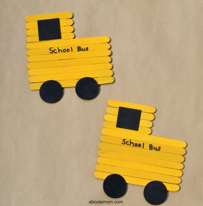 Get the kids excited about going back to school with this popsicle stick school bus craft.