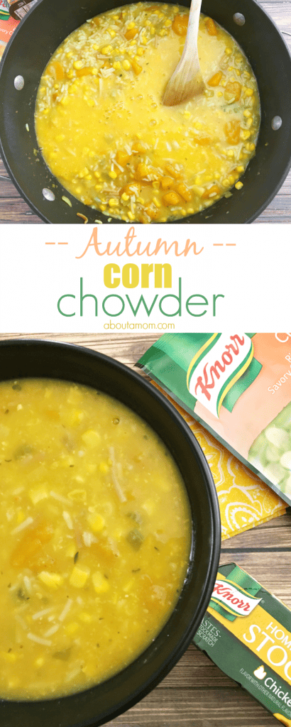It's soup season! Nothing says fall like a warm bowl of Autumn Corn Chowder. This is my kind of comfort food