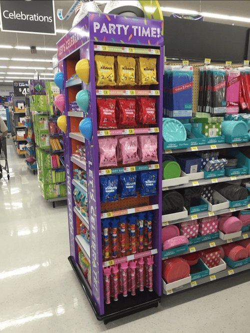 Hershey's Birthday-Themed Product Display at Walmart