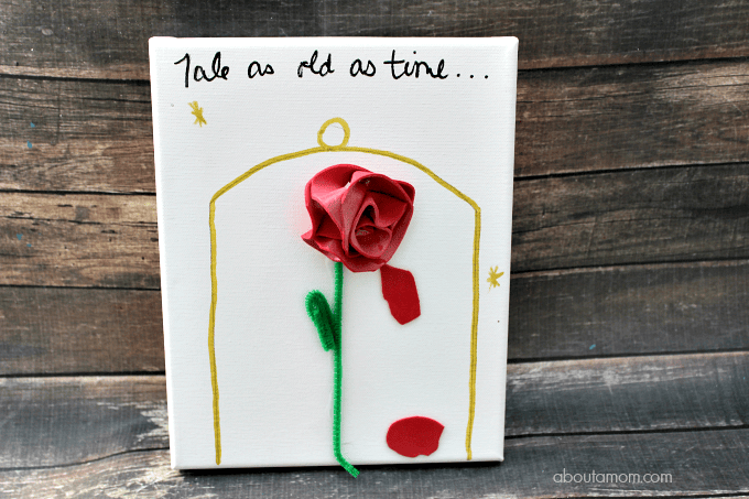 Diy Beauty And The Beast Canvas Art Project About A Mom