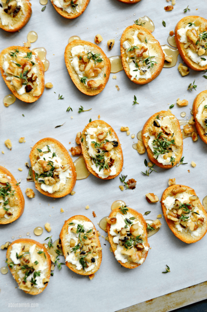 Sweet and Savory Goat Cheese Toasts