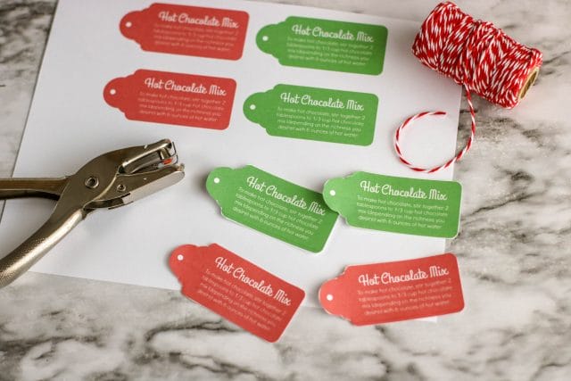 the printable tag for the ornaments