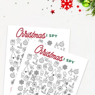 Looking for a fun way to keep kids busy? Use this Free Christmas printable. Fun and easy for all ages, this Christmas I Spy printable is a fun way to keep kids occupied when you are busy doing other things.