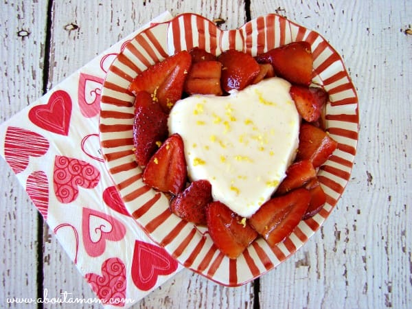 This creamy and delicious Panna Cotta with Balsamic Strawberries Sauce is the ultimate Valentine's Day dessert recipe and a real treat. It is perfect for your Valentine's Day date night!