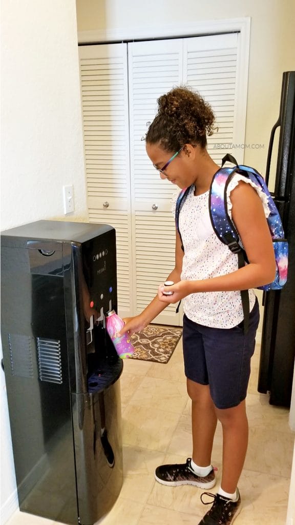 The last few weeks my family has been easing back into our back to school routine. In addition to our usual school year habits, I’ve been looking for ways to implement healthier lifestyle habits such as drinking more water. To help my family achieve this goal, I put a Primo water dispenser in our kitchen.