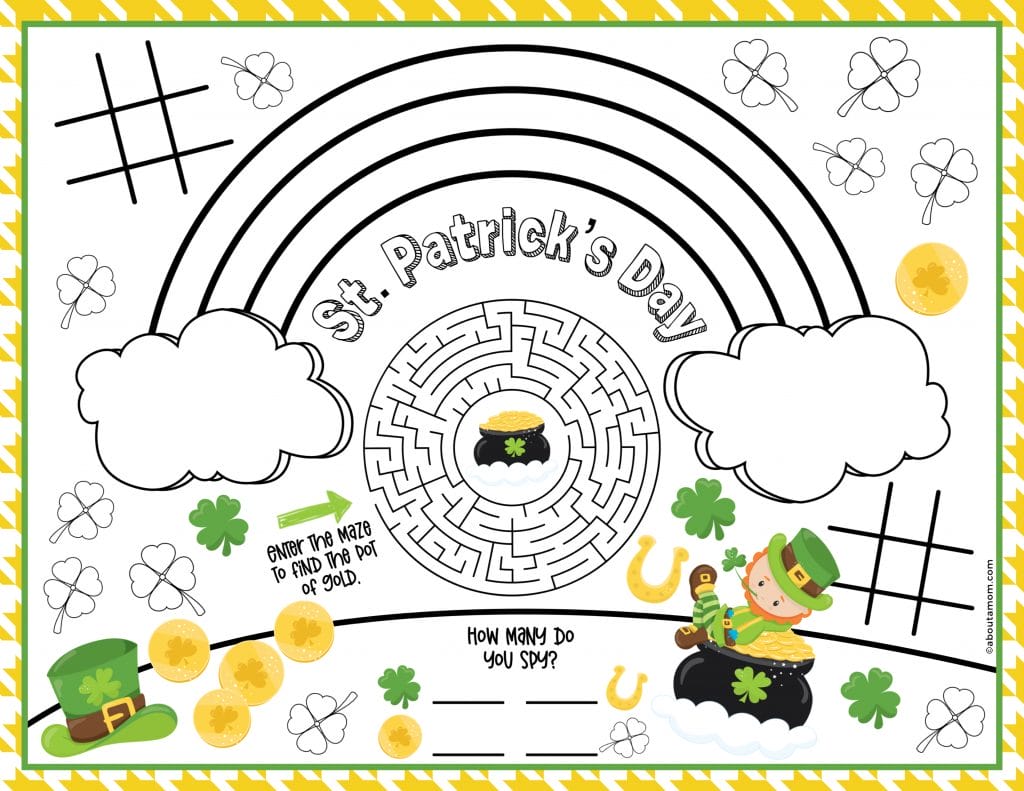 Are you looking for some fun St. Patrick's Day ideas for the kids? This free St Patrick’s Day Printable Activity Pack is an easy, fun way to keep kids of all ages entertained during St. Patrick’s Day classroom parties, family dinners, and neighborhood parties. 