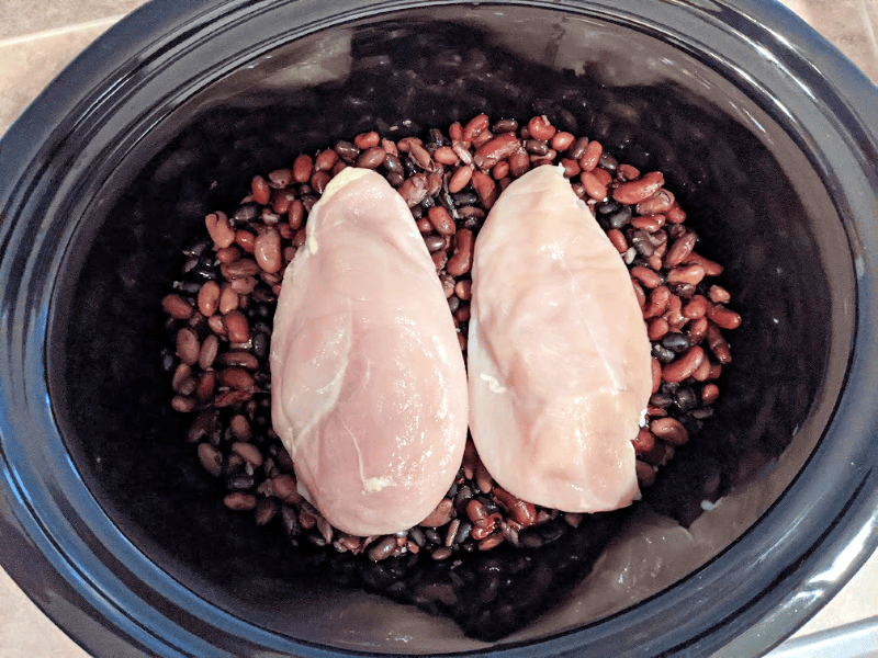 Tex Mex Slow Cooker Chicken Chili Process Image