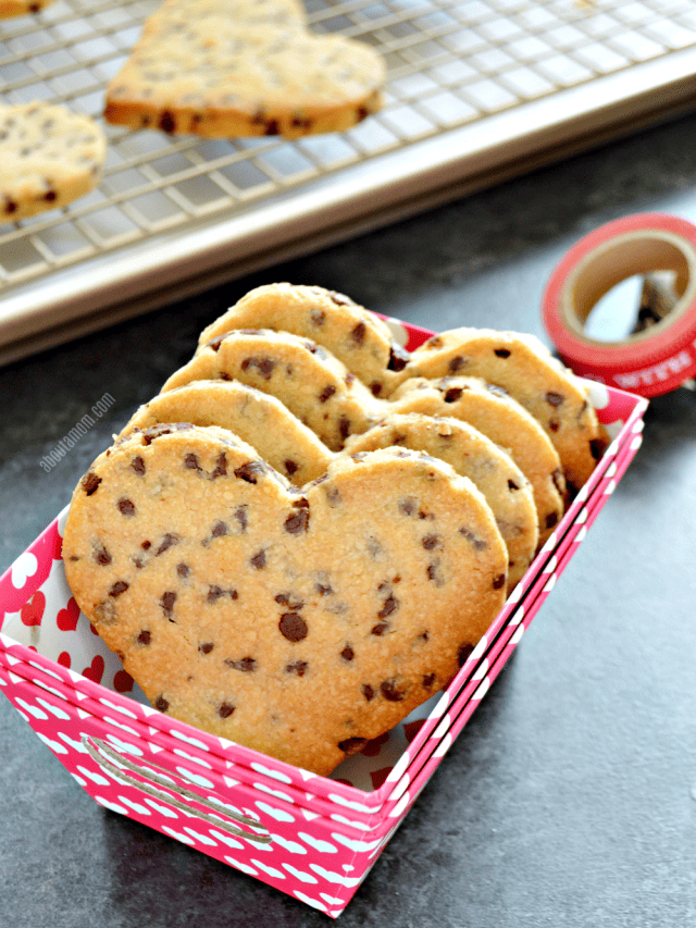 Heart Shaped Chocolate Chip Cookies Recipe