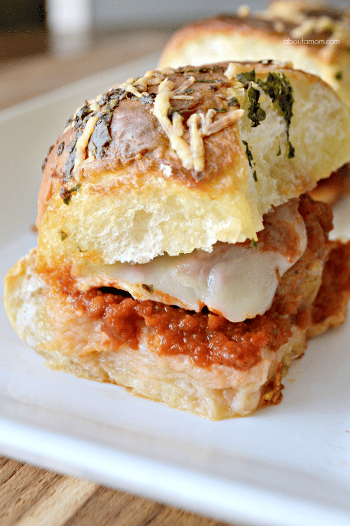 Delicious meatball parmigiana sliders are a quick and easy appetizer that everyone will love.