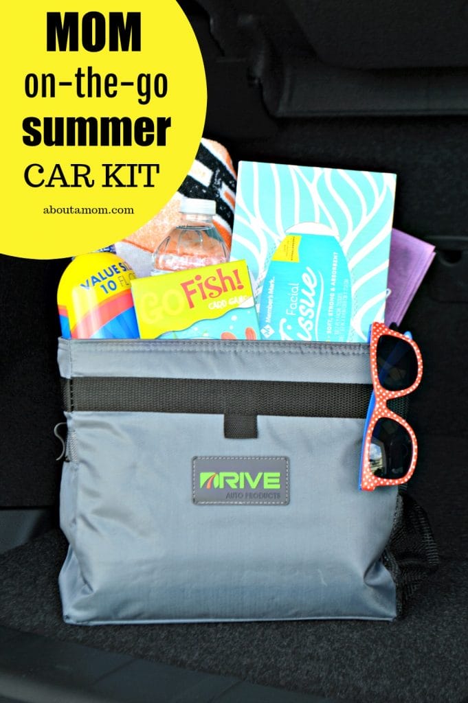 Be prepared for summer fun with an on-the-go summer car kit. Have on hand the things you need for an impromptu day at the beach or park.