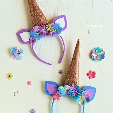 Unicorn horn headbands are super popular right now. Here's an easy DIY unicorn headband tutorial. Learn how to make a unicorn headband with the included free printable pattern.