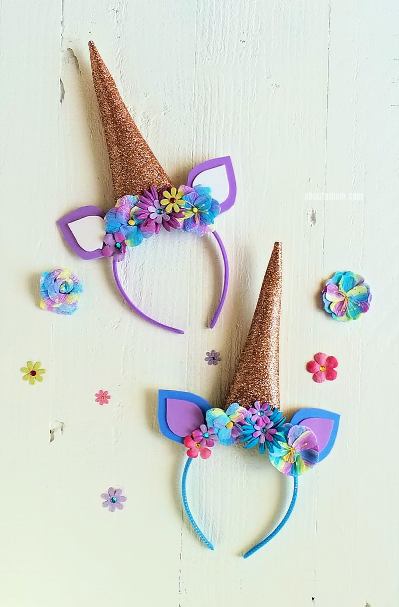 Unicorn horn headbands are super popular right now. Here's an easy DIY unicorn headband tutorial. Learn how to make a unicorn headband with the included free printable pattern.