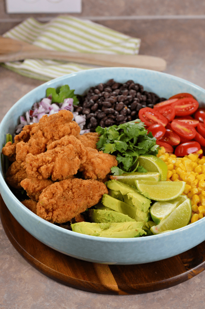 This hearty and delicious Tex-Mex Crispy Chicken Salad is simple to prepare. It's a perfect, easy weeknight dinner that the whole family will enjoy.