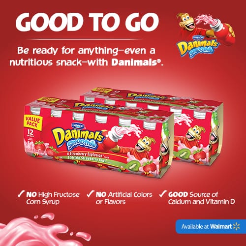 Dannon® Danimals® Smoothies are the perfect after school snack for on-the-go families since they are snack-sized, sealed and ready to drink. Learn more about after school snacks, along with some great tips for busy weeknights.