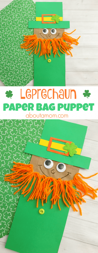 Celebrate St. Patrick's Day with the kids. Make this fun Leprechaun paper bag kid craft.