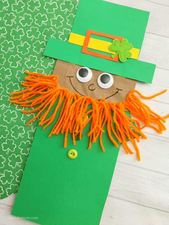 Leprechaun Paper Bag Puppet Craft